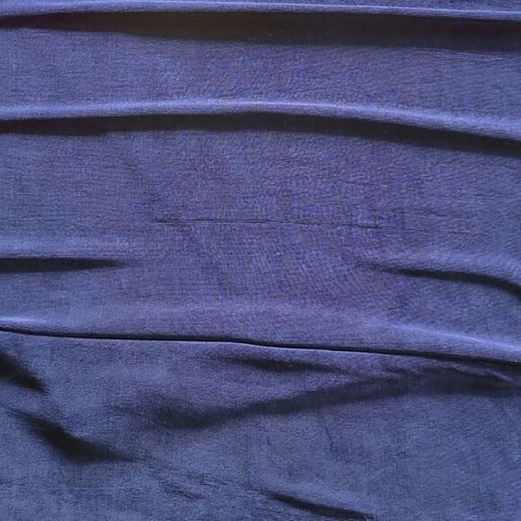 Vtg royal blue fine rib high rise wide leg pants - Picture 10 of 11